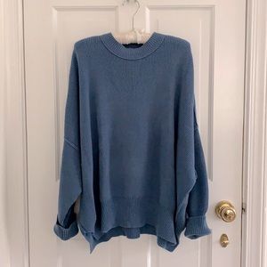 Free People Easy Tunic Sweater // Sky // XS